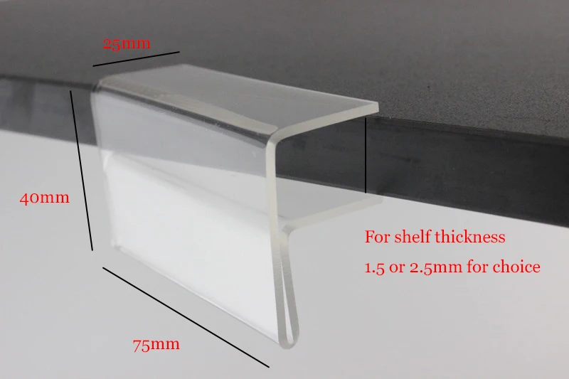 Акриловая полка знак рамка зажимы этикетка ценник поп баннер держатель зажим