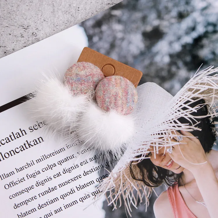 6 шт. шерстяные пуговицы-подвески для сережек | Украшения и аксессуары