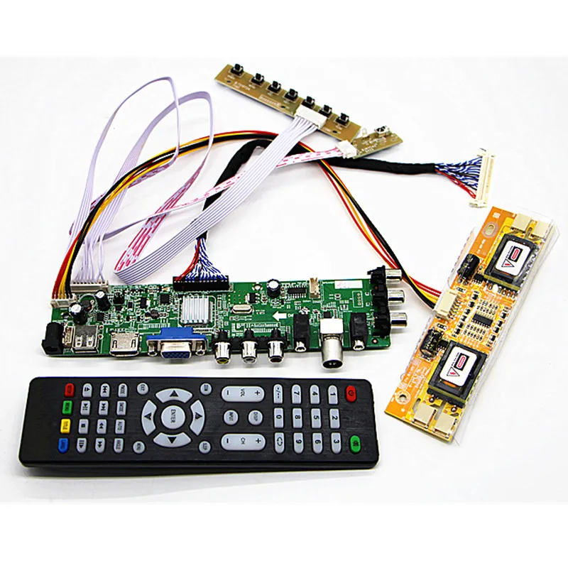 DVB-T2/DVB-T/DVB-C ЖК цифровой телевизор плата контроллера драйвера комплект 19 