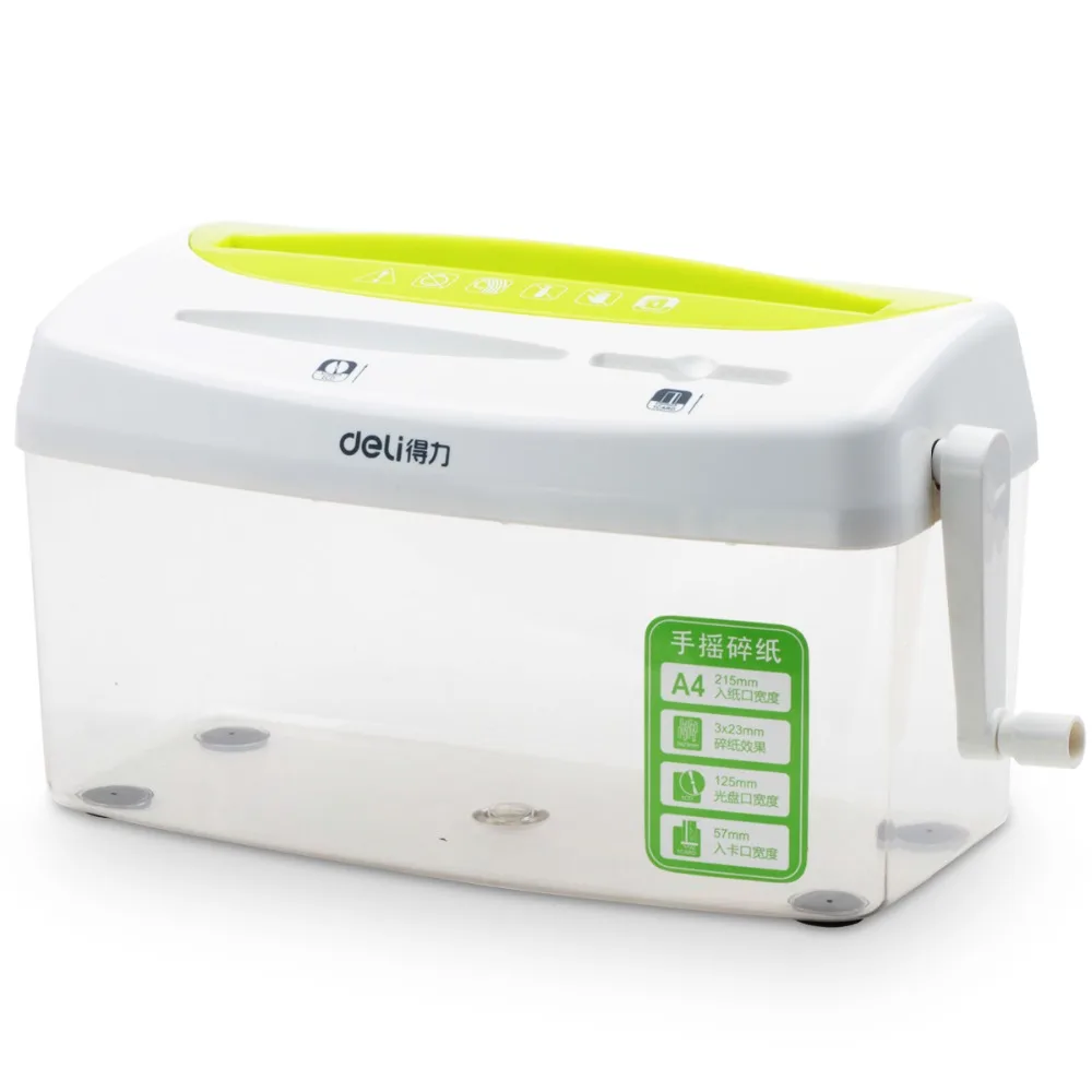 Hand Shredder Personal Home shred paper photo Credit Card Deli 9935