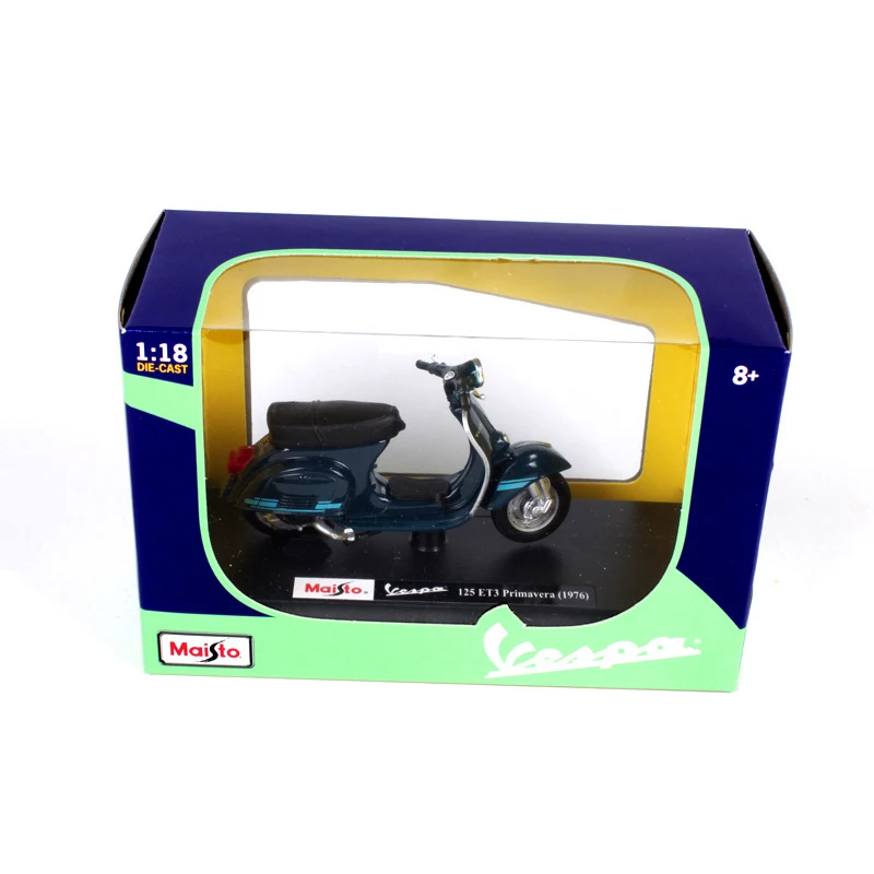 Maisto 1:18 модели мотоциклов VESPA Piaggio 1976 125 ET3 Primavera модель велосипедная база литая под давлением мото детская игрушка для коллекции подарков