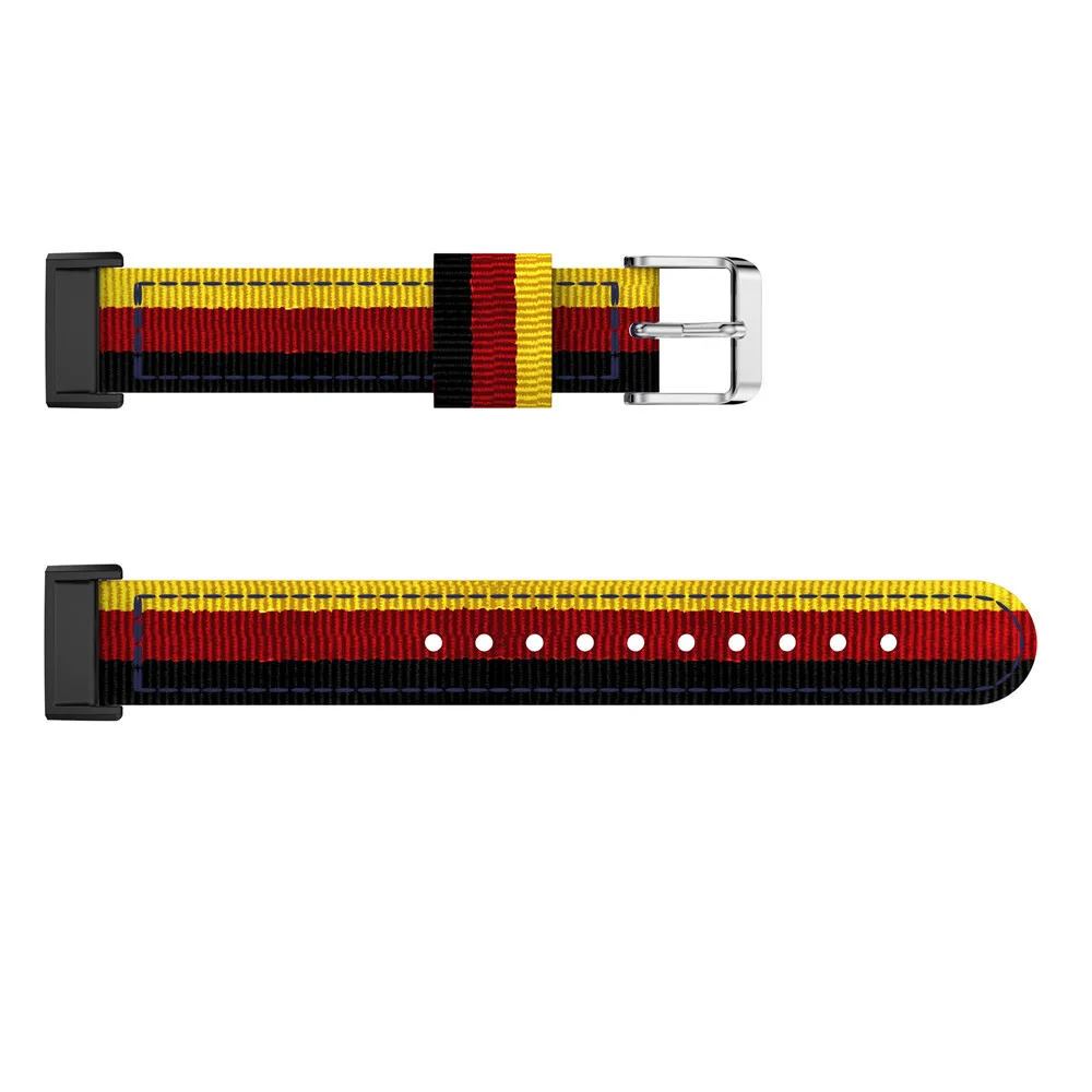 Red black yellow Замена для Fitbit Charge 3 Band нейлоновый текстильный ремень полоса Сменные Смарт-часы для фитнеса с нержавеющей для Charge3 - Цвет: Red black yellow