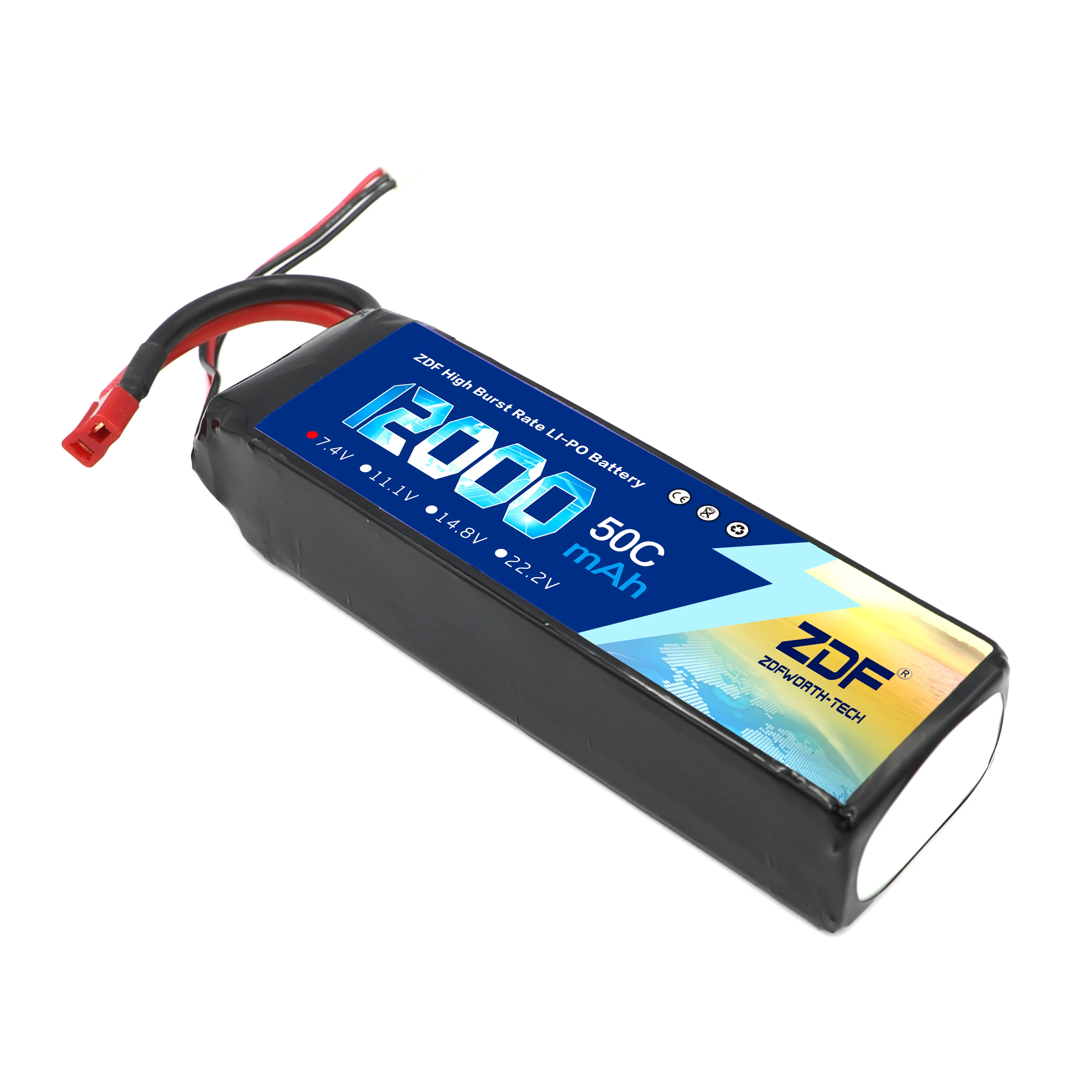 ZDF Lipo 2S аккумулятор высокая скорость лопасти 7 4 В 12000 мАч 50C MAX 100C для RC AKKU FPV UAV лодки