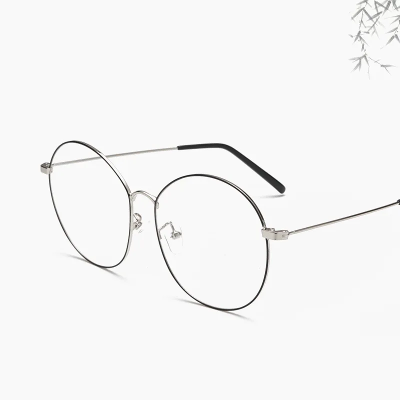 Модные женские туфли оптические очки золото металлический каркас круглые Винтаж