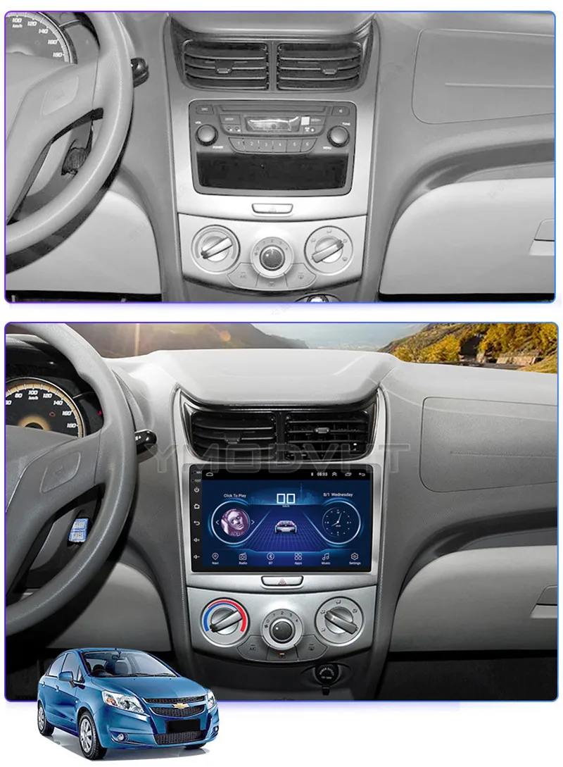 9 дюймов IPS и 2.5D сенсорный экран Android 8 1 автомобильный DVD GPS навигация для Chevrolet Sail 2010