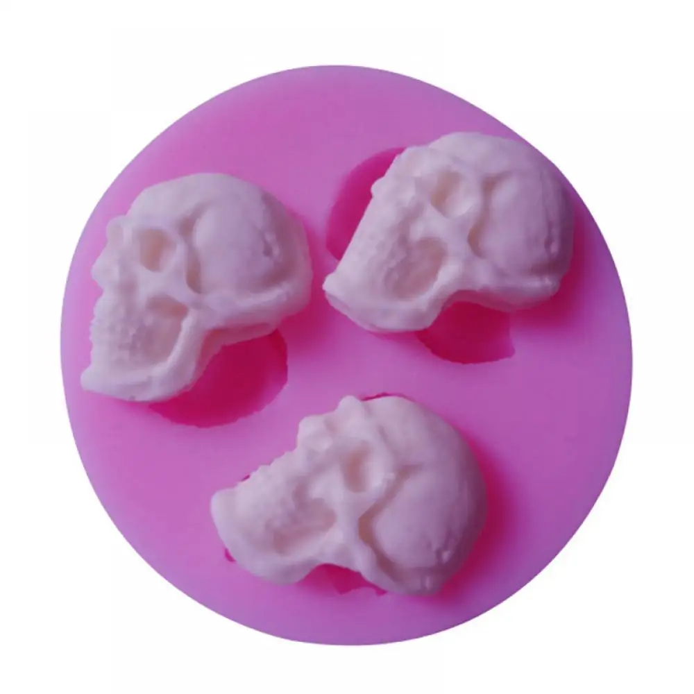 Хэллоуин Рождество Череп помадка торт формы для мыла шоколада инструмент