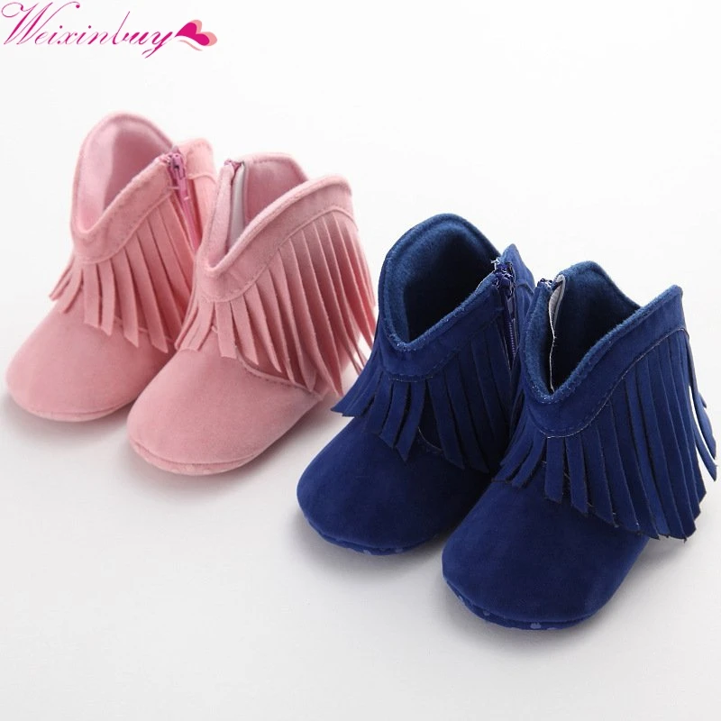 Bebe Moccs/мокасины для новорожденных девочек и мальчиков; однотонная обувь с бахромой; мягкая детская нескользящая обувь на нескользящей подошве; 0-18 месяцев
