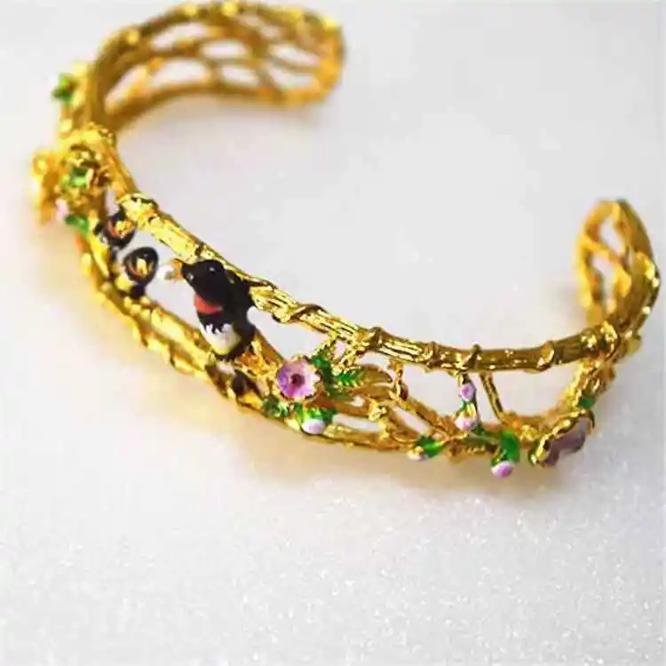 bracelet Amybaby дизайнерские эмалированные глазури Ласточка три слоя ожерелье ювелирные изделия Вечерние - Окраска металла: bracelet