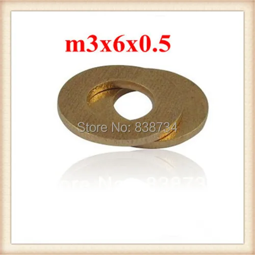 

100pcs m3x6x0.5 high qualty brass washer