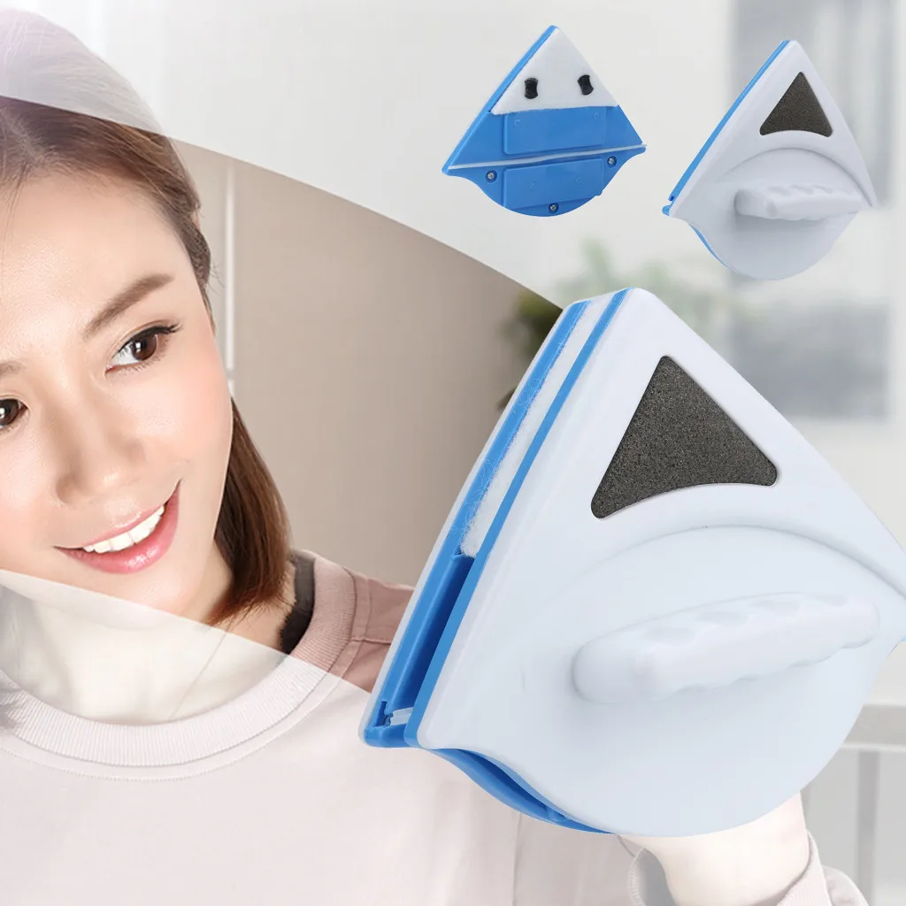 Blue White 3-8MM 5-12 мм стеклоочиститель очиститель двухсторонняя поверхность щетка для очистки Магнитная# TX4 - Цвет: Blue White 3-8MM