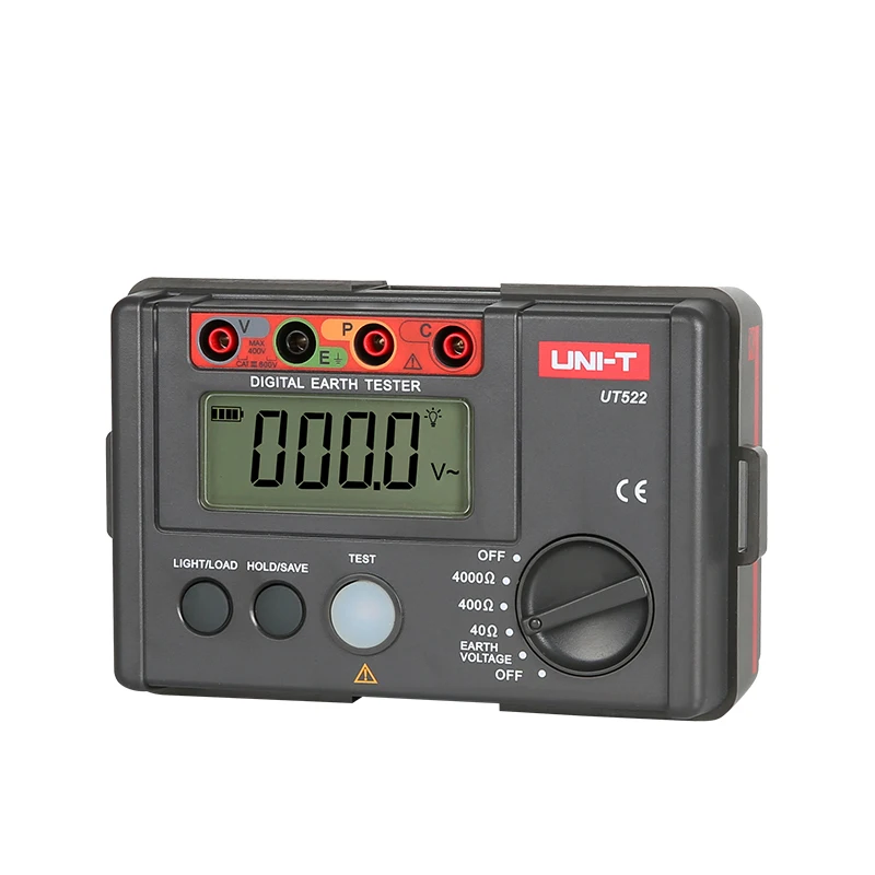 UNI-T UT522 ЖК-дисплей Цифровой Сопротивление заземления Напряжение метр тестер 0-400 В и 0-4000 Ом