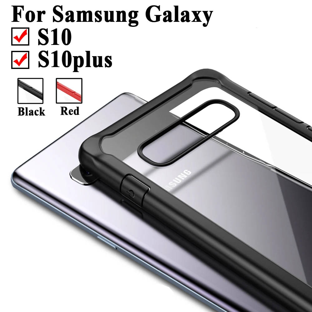 S10 Plus Clear Case On For Samsung Galaxy S10plus S 10 10plus Cover Coque Luxury 10s 10splus Protective Samsun Samsumg |