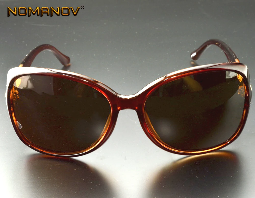 Ограниченное количество модных коричневых негабаритных женских поляризованных