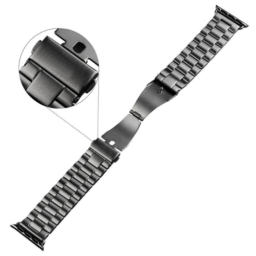 Ремешок для часов из нержавеющей стали + Адаптер iWatch Apple Watch серии 1/2/3 38 мм 42