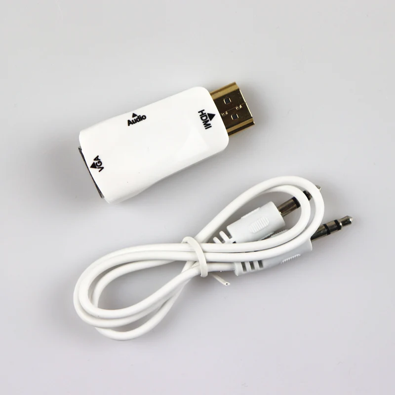 HDMI TO VGA Adapter Female to 1080p Video Converter With 3.5mm Audio Cable For PC/HDTV | Электроника