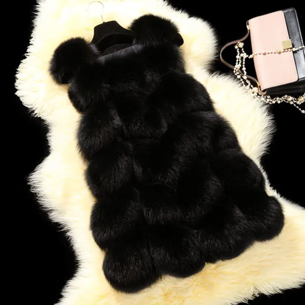 Женский зимний жилет из 100% натурального Лисьего меха роскошная Толстая теплая