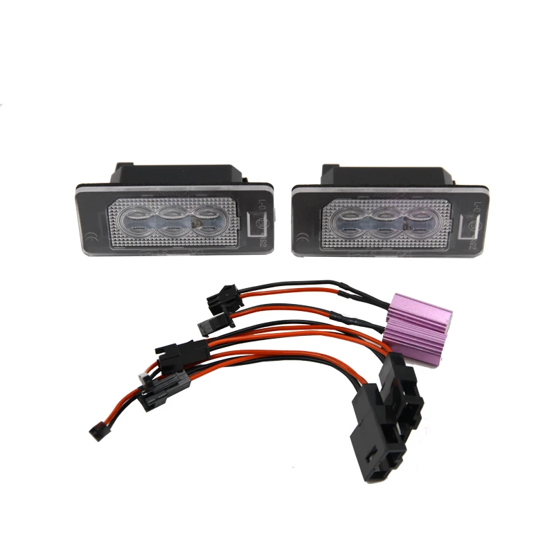 2x белый 2835 SMD авто задние светодиодные номерной знак светильник для Audi A4 B8 A5 Q5 S5 TT 8J