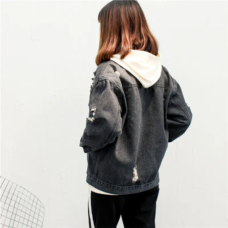 Женская джинсовая куртка 2020 Весенняя женская модного размера плюс бомбер новое