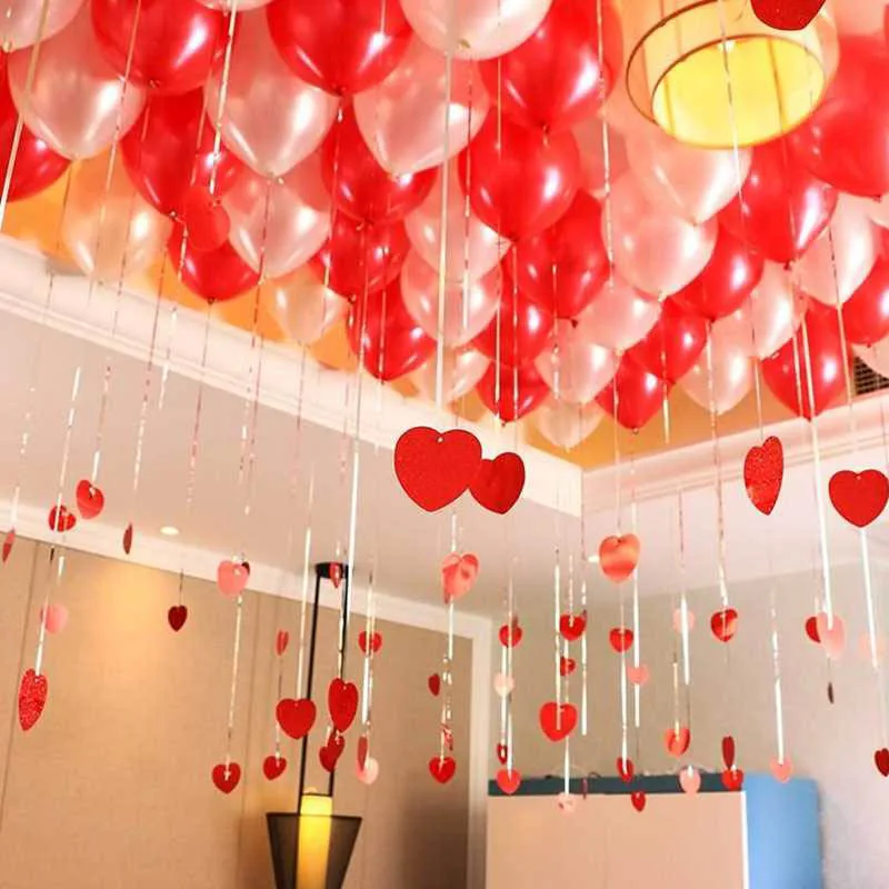 Фестиваль Decortations комплект украшений в форме сердца DIY Paillette подвесные 100 шт./1