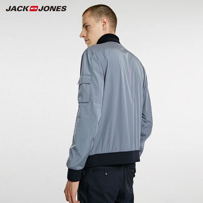 JackJones Мужская куртка прямой крой светильник бейсбол воротник Бомбер стиль одежда