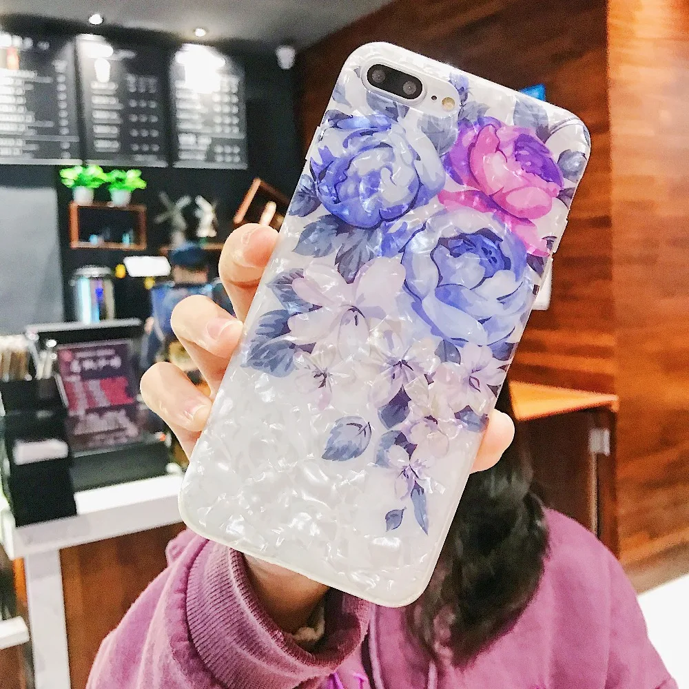 Мягкий силиконовый чехол для телефона iPhone XS Max XR X 8 7 6 S Plus с цветочным рисунком |