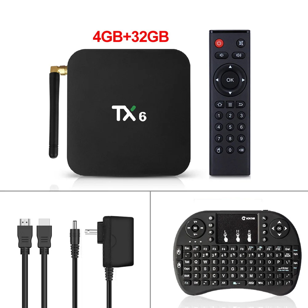 4G32G normal i8 VONTAR TX6 Android 9,0 ТВ приставка Allwinner H6 Четырехъядерный 4GB 64GB USB3.0 двойной Wifi BT HDR 4K 4GB 32GB телеприставка TX6 mini 2GB 16GB - Цвет: 4G32G normal i8