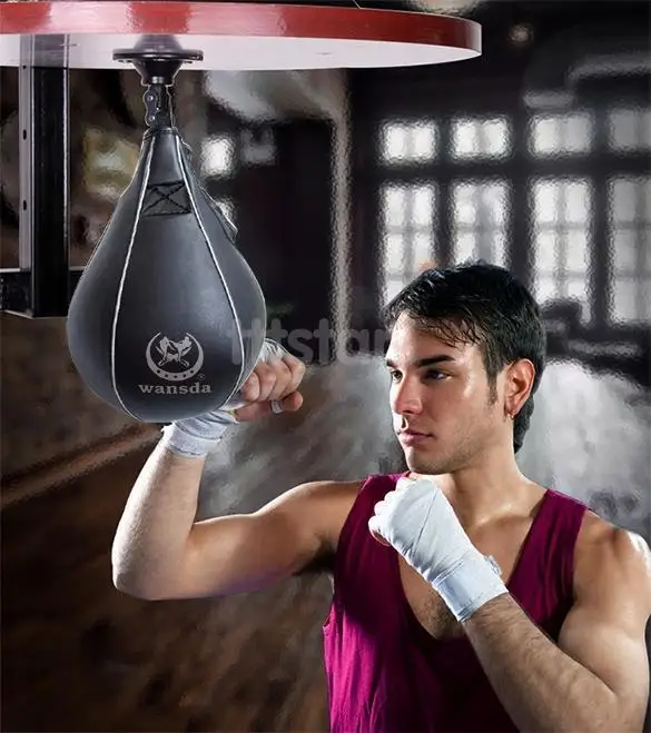 New Leather Vertical Boxing Punching Bag Speedball Ceiling Ball Sport Speed Punch Exercise Fitness Training #6 TK0772 | Спорт и