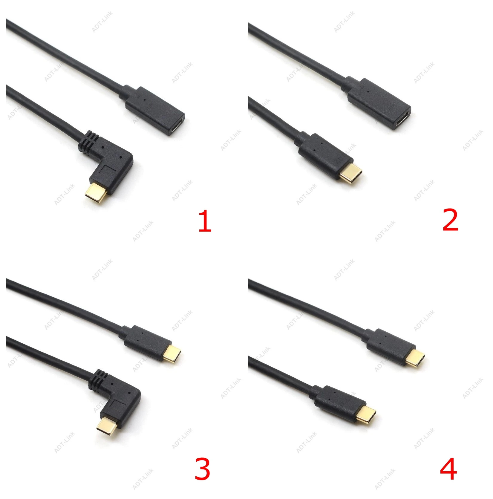 0,3 м 0,6 м 1 м 1,8 м usb type C кабель-удлинитель USB 3,1 Угловой кабель для передачи данных USB-C папа-мама удлинитель