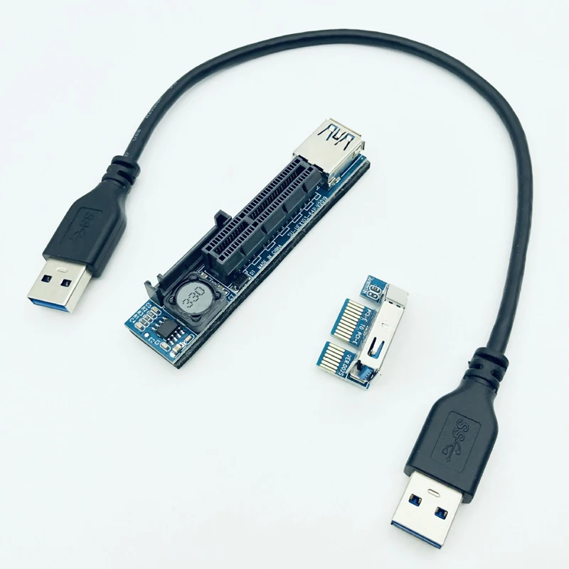 Плата расширения BTBcoin PCI E Райзер PCIE Express X1 до X4 карта адаптер с удлинителем 30 см