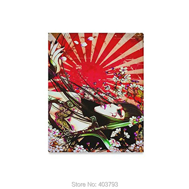 Картина маслом на холсте Девочка гейши 20 х16 дюймов | Дом и сад