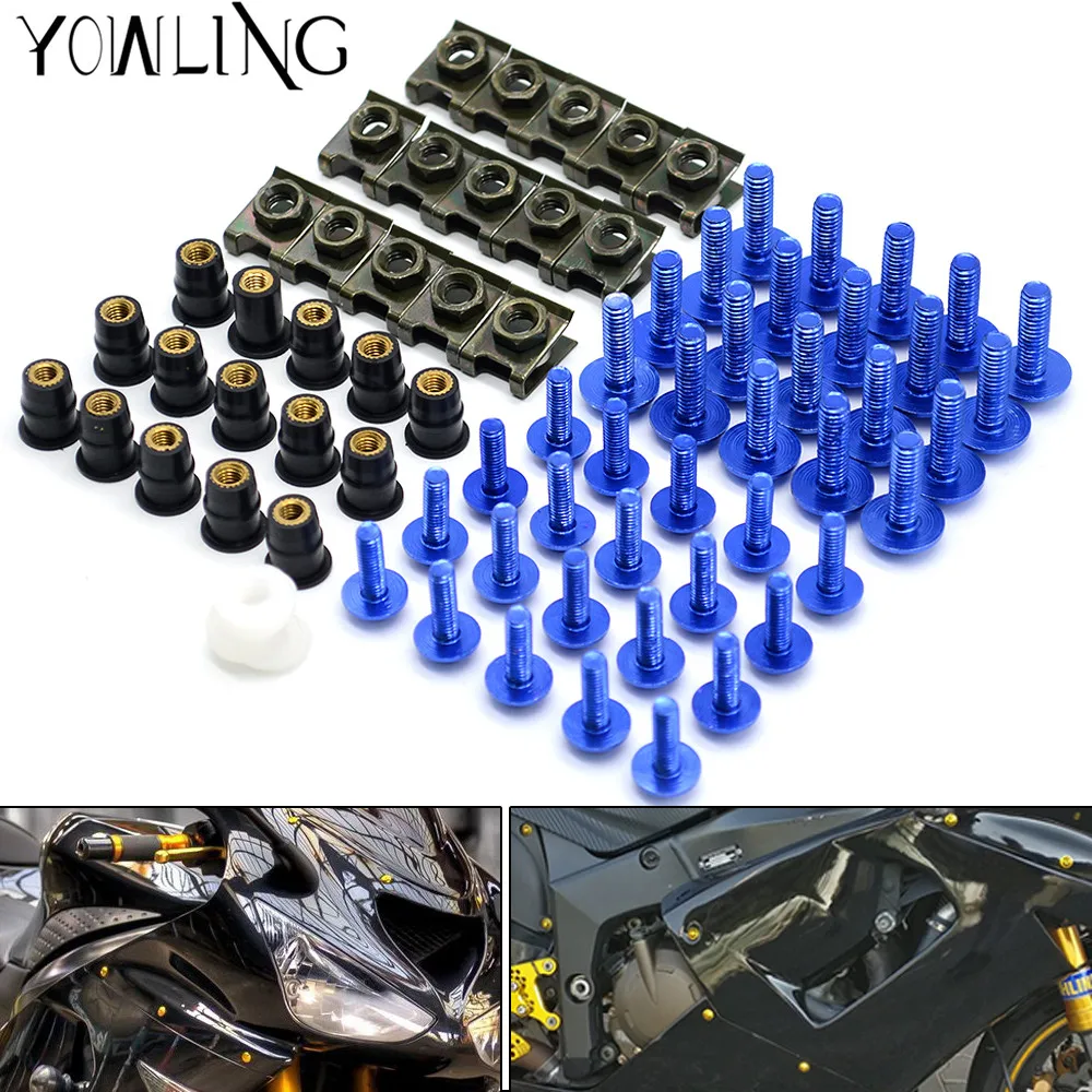 

Motorcycle accessories custom fairing screw bolt windscreen screw FOR YAMAHA YZF R1 R3 R6 R10 R25 MT-09 FZ09 MT-07 FZ07 FZ1