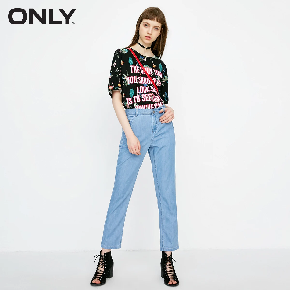 ONLY Summer New Low-waist Straight 9-point BF Jeans | 118249507