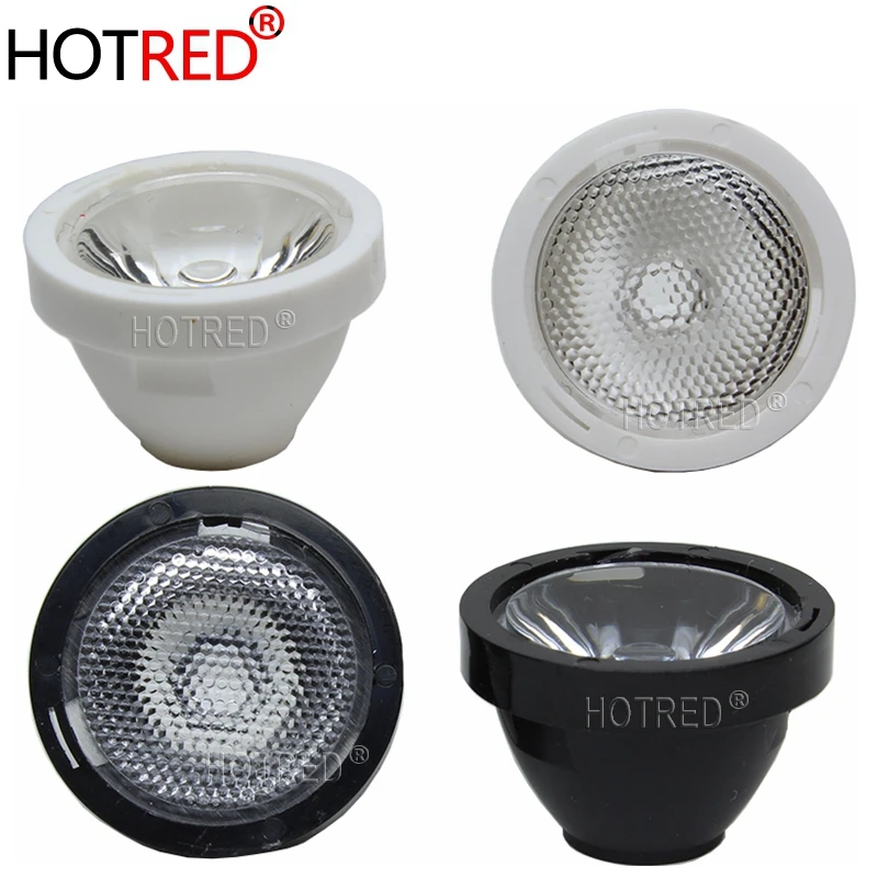 10 100 шт. Cree XPE XPG XTE 3535 3030 2525 светодиодная линза 15 30 45 60 градусов конус черный белый