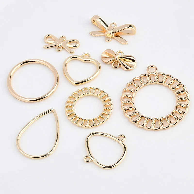 Геометрическая подвеска из упрощенного сплава с двойным висячим бантиком