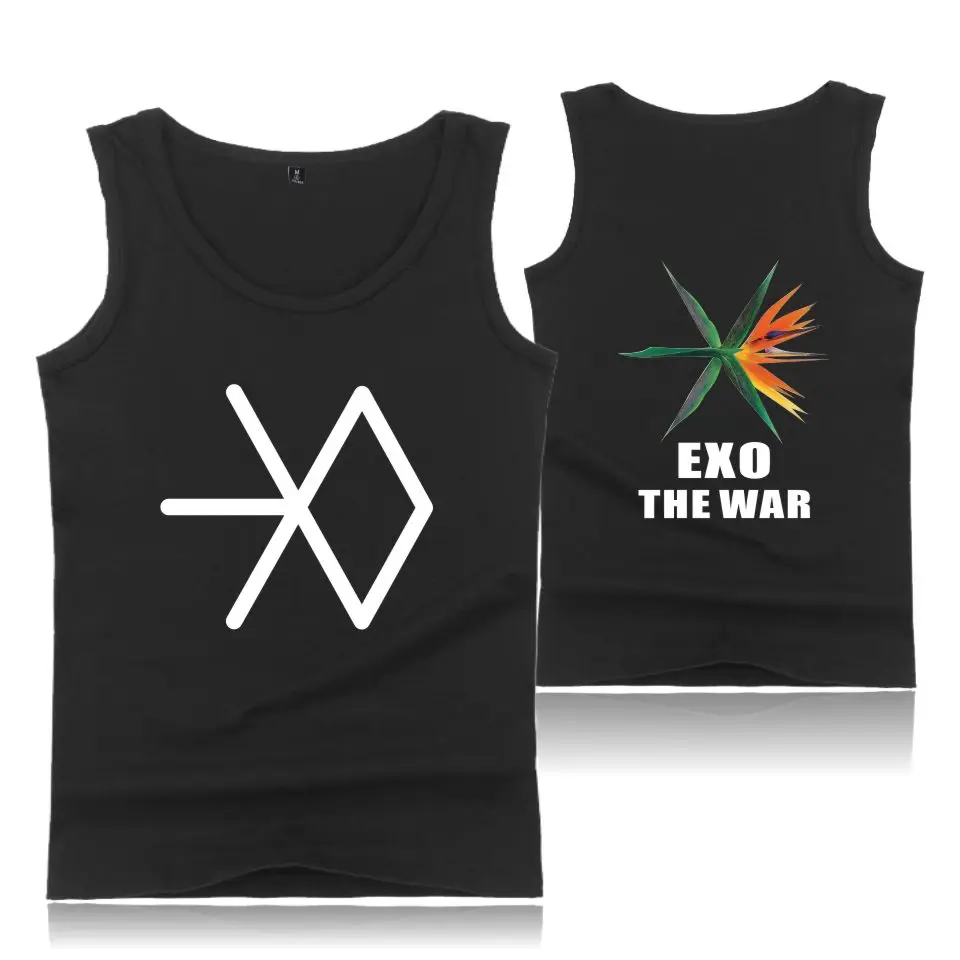 2019 K-POP EXO новый альбом THE WAR Печатный топ Корейская популярная майка Idol Топ мужская