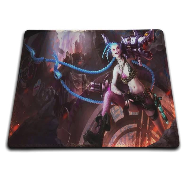 Классический Кожаный Коврик для мыши MaiYaCa Jinx Размер 18*22 см и 25*29 резиновый мягкий