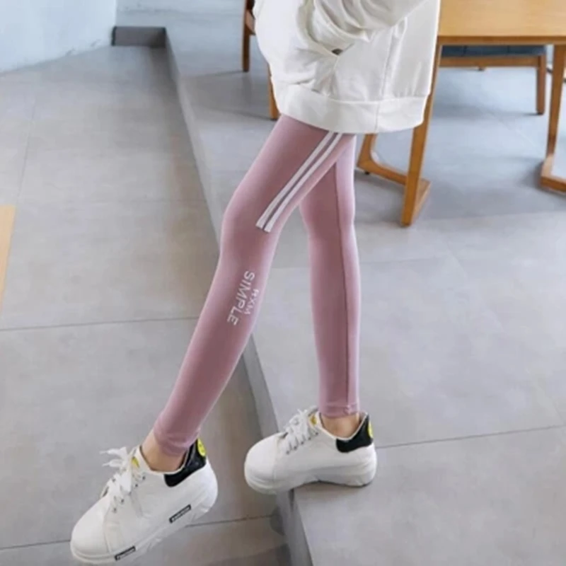 

YGYEEG Fashion Women Leggings Slim High Waist Elasticity Leggings Fitness Printing Leggins Breathable Woman Letter Stripes Pants