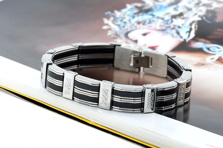 Новый 2017 изысканный моды магнат мужская titanium стальной браслет|steel bracelet|bracelet