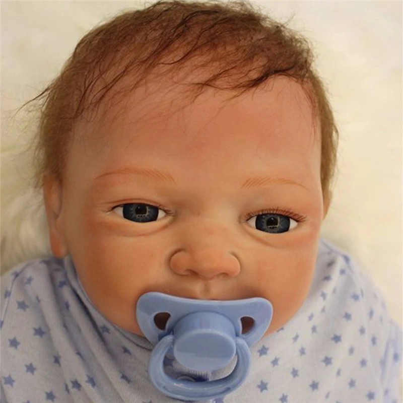 Soft Silicone Reborn Baby Boy Dolls 46cm Fake Babies For Children Gift Sleeping Doll Toys bebes bonecas | Игрушки и хобби