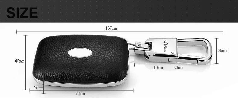 Черный Автомобильный кожаный чехол с дистанционным управлением для ключа брелок