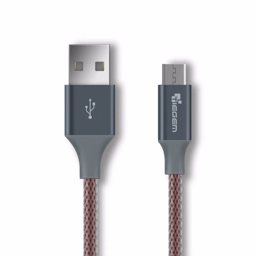 Red TIEGEM прочный Micro USB кабель для samsung Android 3 м 2 м 1 м быстрое зарядное устройство провод для Xiaomi Redmi Note 4x USB кабели для мобильных телефонов - Цвет: Red