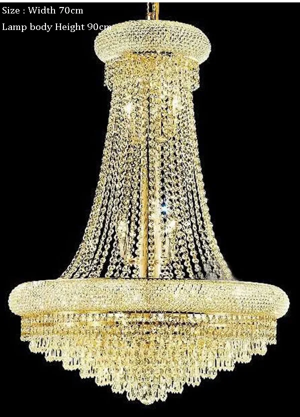 70cm Gold Pendant Phube светильник ing французская Империя Золотая хрустальная люстра хромированные люстры светильник ing современные люстры светильник - Цвет абажура: 70cm Gold Pendant