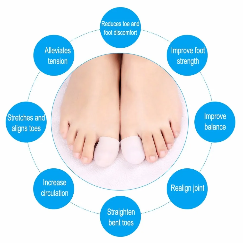 2 шт. межпальцевые перегородки из силиконового геля трубки вставкой на носке