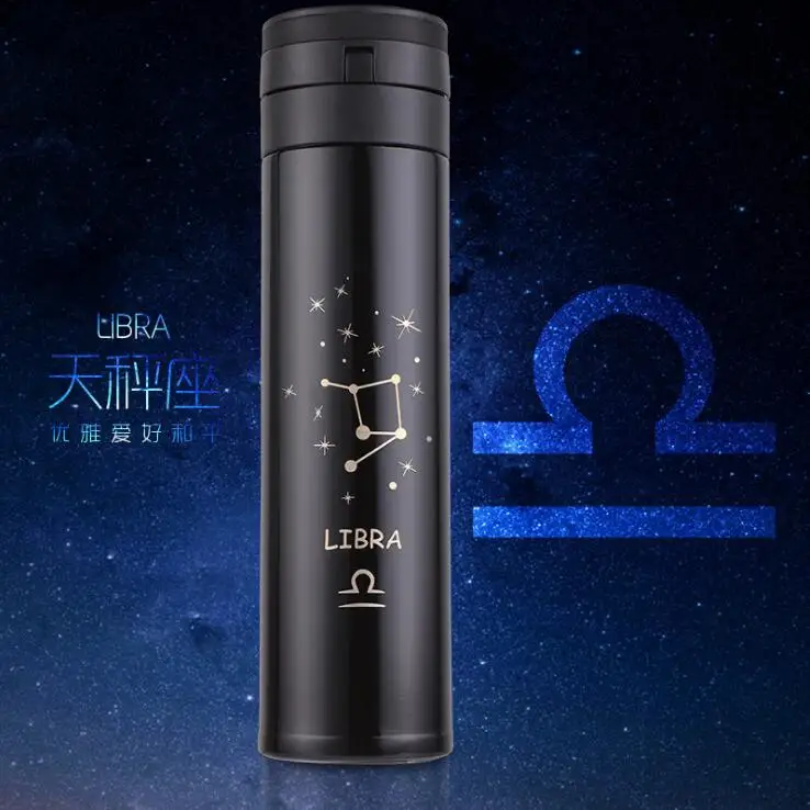 AQW1091 450ml LIBRA Keelorn, высокое качество,, двойные стенки, нержавеющая сталь, термосы, 500 мл, термокружка для кофе, чая, молока, кружка для путешествий, термол, бутылка - Цвет: AQW1091 450ml LIBRA