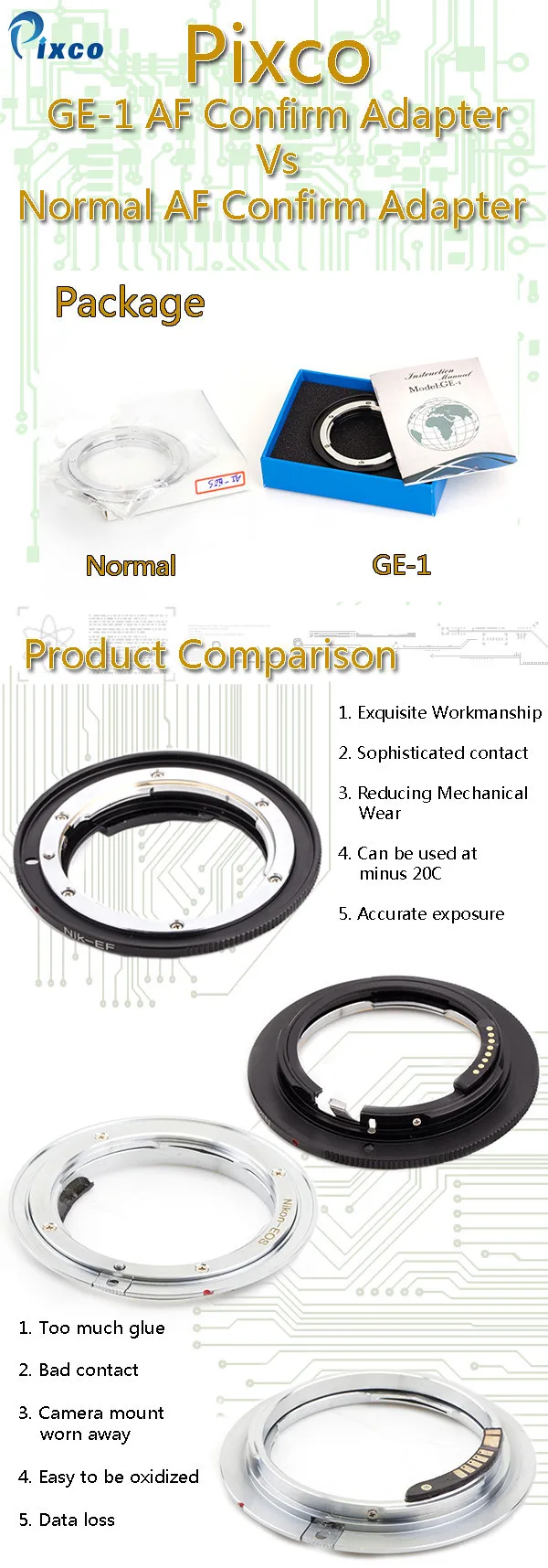 Pixco GE-1 AF Подтвердите адаптер объектива для Pentacon 6 Kiev 60 объектив для Canon EOS 7DII 5DIII100D 650D лучше, чем EMF