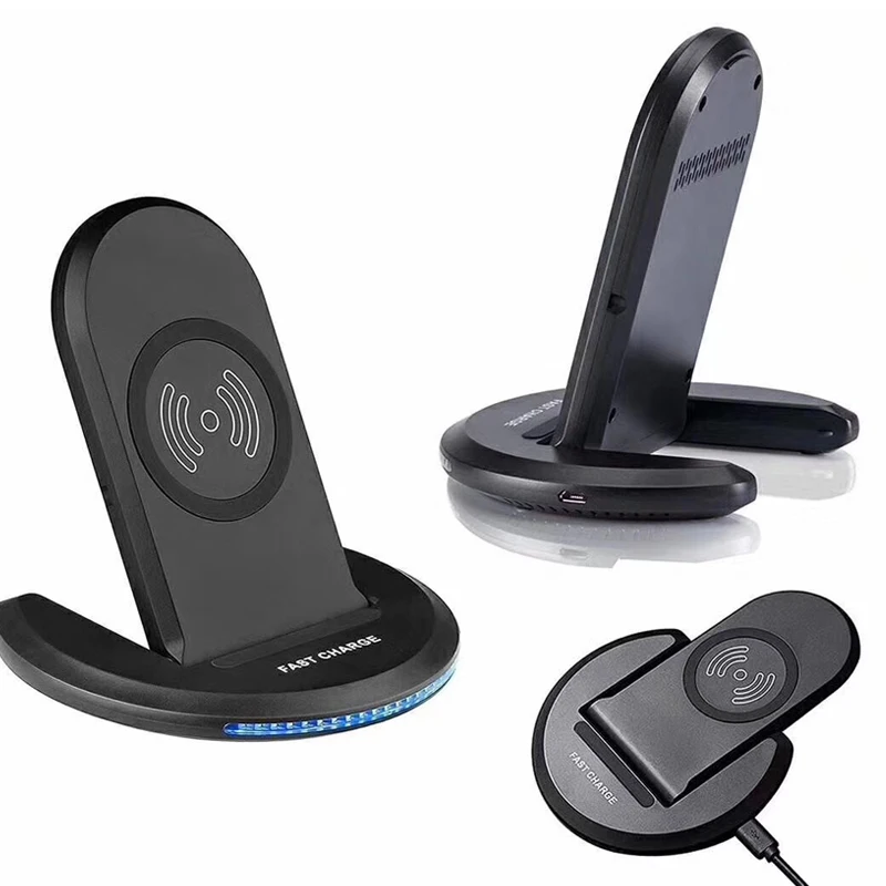 Беспроводное зарядное устройство QI 10 Вт подставка для быстрой беспроводной
