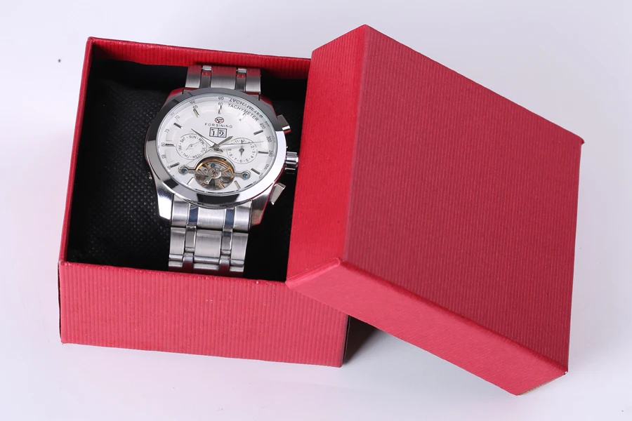 Часы наручные Fosining Мужские механические брендовые Роскошные Дизайнерские