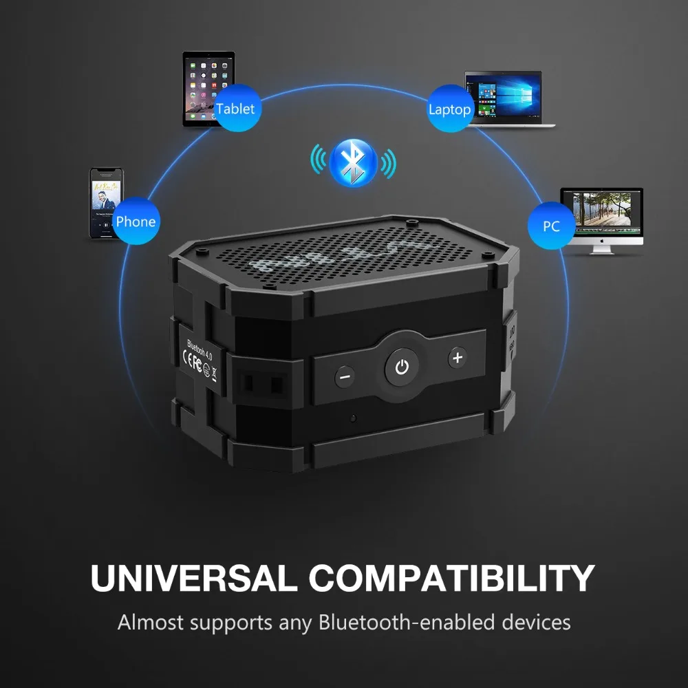 Vtin Bluetooth 4,1+ EDR динамик s 10H время воспроизведения беспроводной динамик супер HiFi стерео звук портативный водонепроницаемый открытый динамик
