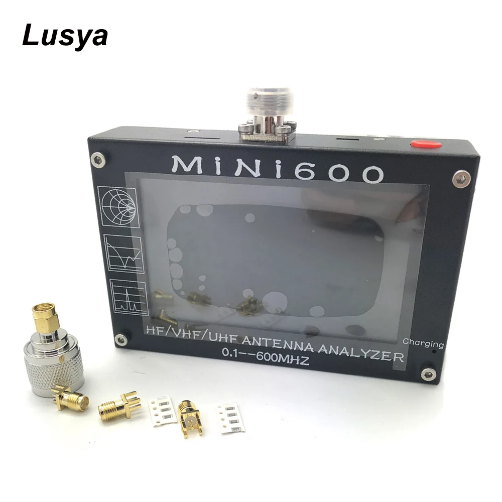 4,3 дюймов ЖК-дисплей Mini600 5 V/1.5A ВЧ антенна УКВ, СКВ анализатор 0,1-600 МГц измеритель коэффициента стоячей воды 1,0-1999 для автомобилей Радио Антенна C6-007