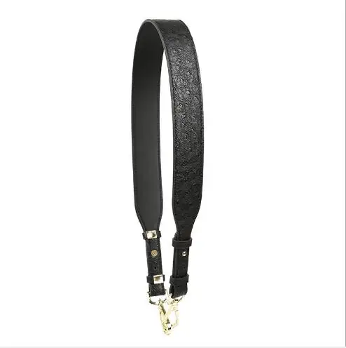 Ostrich black Модная сумка из спилка с леопардовым дизайном, регулируемый ремень для сумки, трендовая ручка для сумок, аксессуары - Цвет: Ostrich black